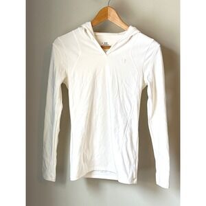 Under Armour ColdGear Hooded White/Cream Long Sleeved Shirt